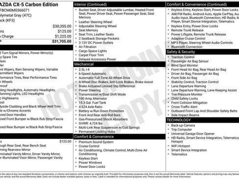 Used 2021 MAZDA CX-5 Carbon Edition image 3