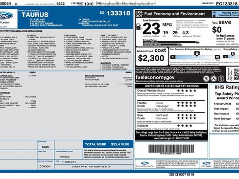 Used 2014 Ford Taurus SEL w/ Equipment Group 201A image 3