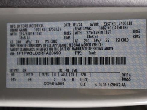 Used 2024 Ford F150 XLT w/ Equipment Group 302A MID AWD/4WD image 34