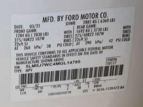 Used 2021 Lincoln Aviator Reserve w/ Equipment Group 201A RWD image 57