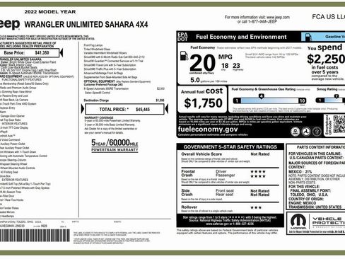 Used 2022 Jeep Wrangler Unlimited Sahara image 4