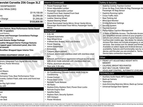 Used 2023 Chevrolet Corvette Z06 RWD image 15
