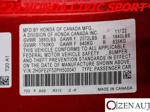 Used 2023 Honda Civic Sport image 62