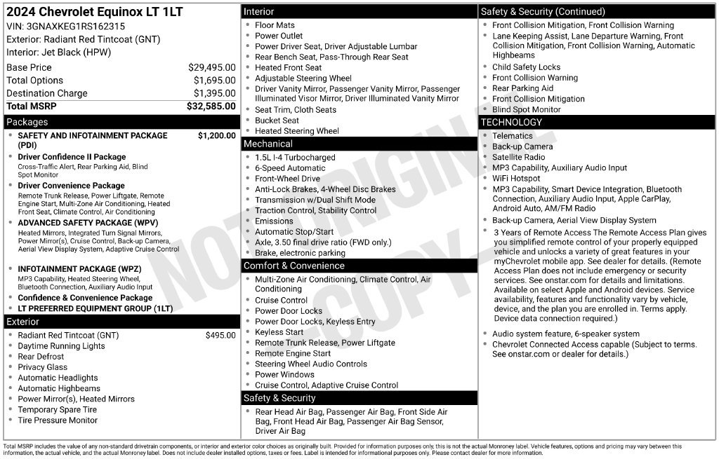 Used 2024 Chevrolet Equinox LT FWD image 2
