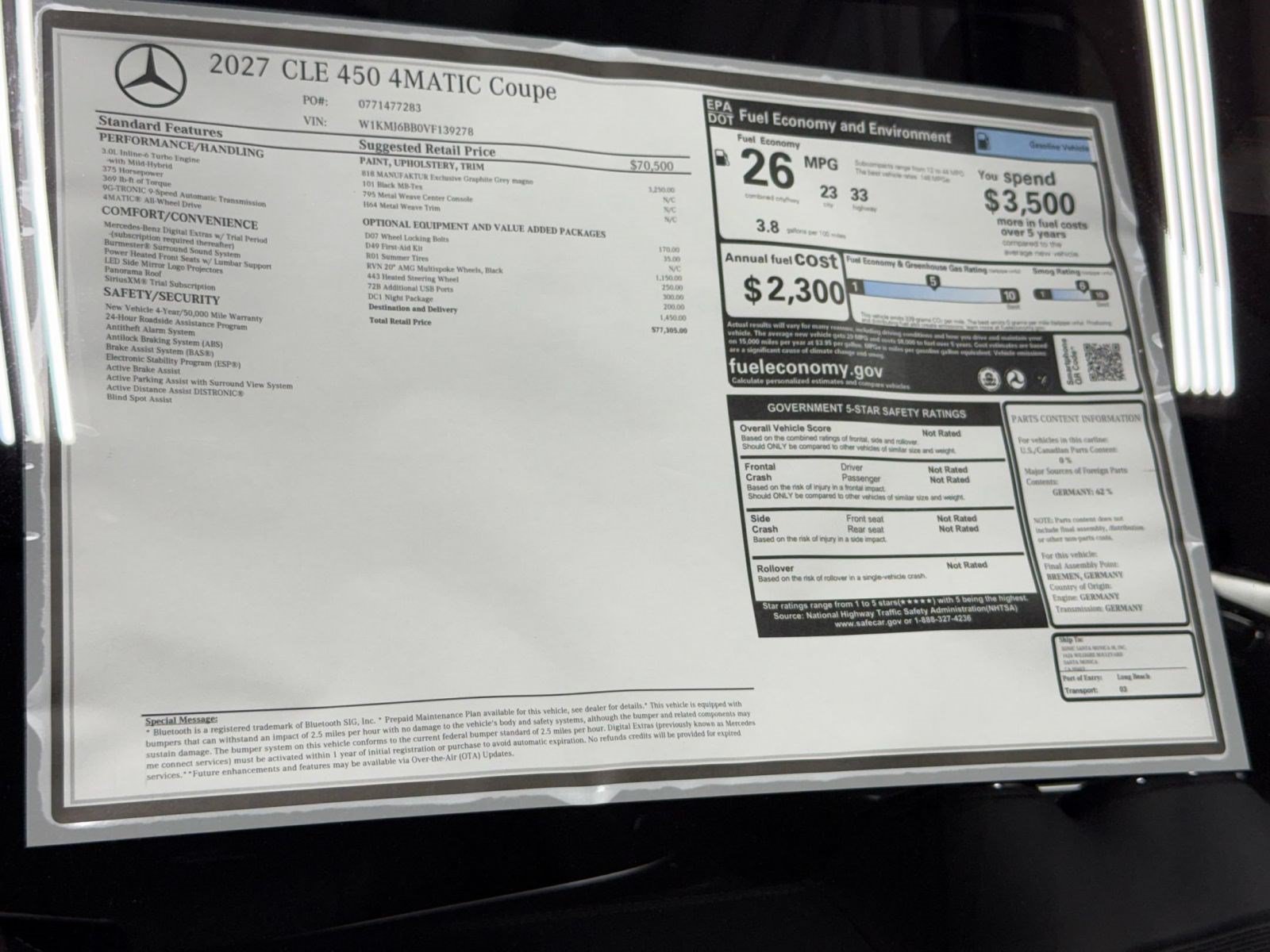 New 2027 Mercedes-Benz CLE 450 4MATIC Coupe image 33