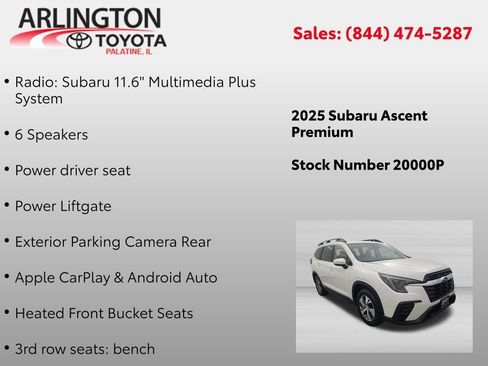 Used 2025 Subaru Ascent Premium AWD/4WD image 2