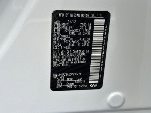 Used 2023 INFINITI QX80 Premium Select w/ Cargo Package image 59