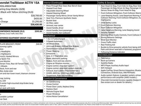 Used 2024 Chevrolet TrailBlazer ACTIV w/ Driver Confidence Package AWD/4WD image 6