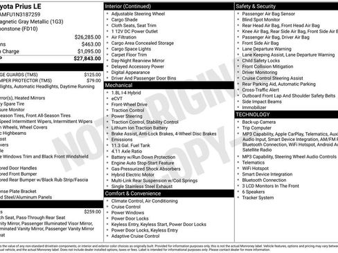 Used 2022 Toyota Prius LE FWD image 11