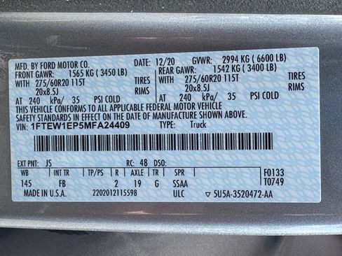 Used 2021 Ford F150 XLT w/ Equipment Group 302A High AWD/4WD image 45