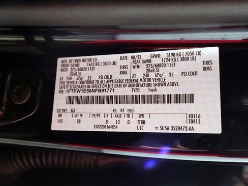 Used 2022 Ford F150 Platinum w/ Equipment Group 701A High image 60