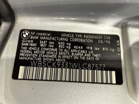 Used 1998 BMW M Roadster RWD image 87