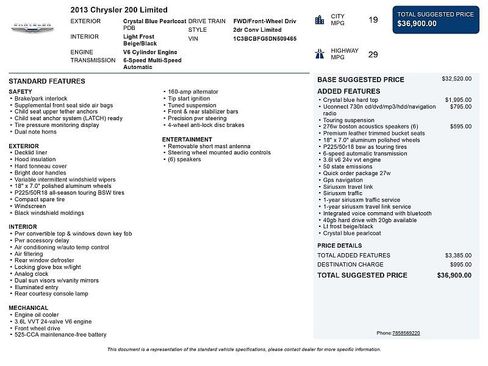 Used 2013 Chrysler 200 Limited FWD image 2