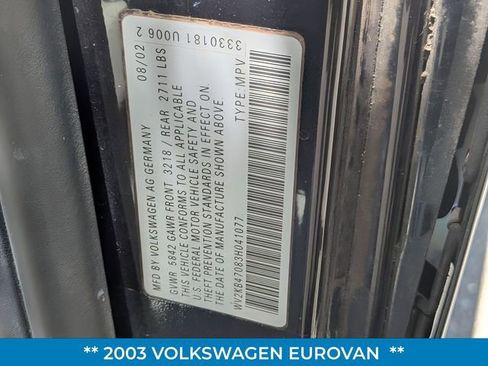 Used 2003 Volkswagen Eurovan GLS image 23