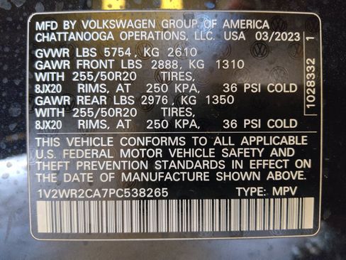 Used 2023 Volkswagen Atlas SE w/ Black Wheel Package FWD image 33