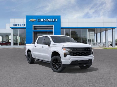 New 2026 Chevrolet Silverado 1500 Custom w/ Turbomax Blackout Package RWD image 1