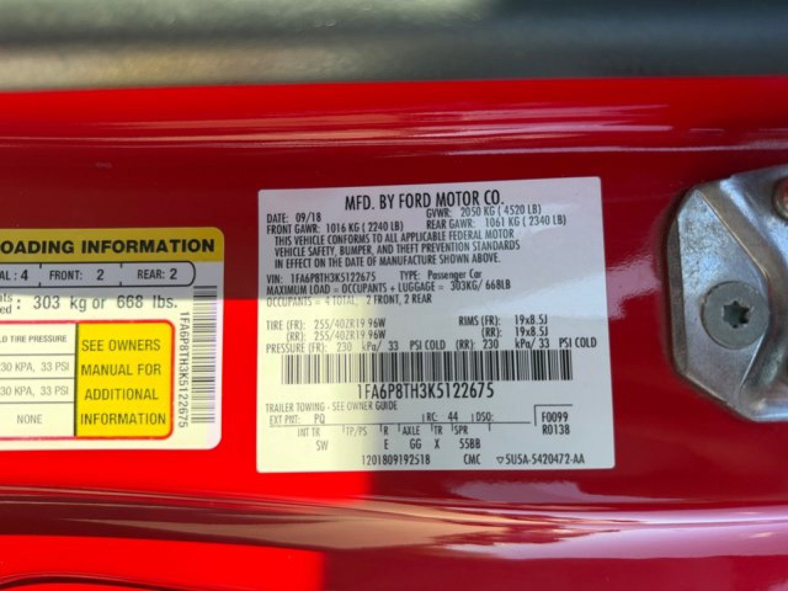 Used 2019 Ford Mustang Premium w/ Equipment Group 201A RWD image 21