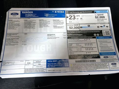 New 2025 Ford Ranger XLT w/ Equipment Group 301A High image 21