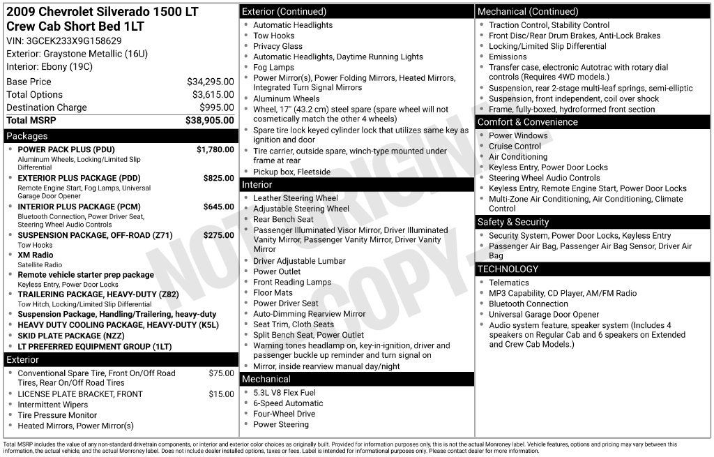 Used 2009 Chevrolet Silverado 1500 LT w/ Power Pack Plus AWD/4WD image 37