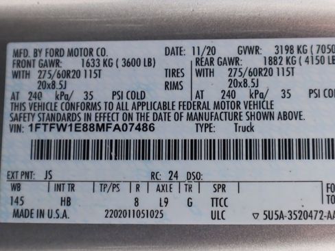 Used 2021 Ford F150 Lariat w/ Equipment Group 502A High image 35