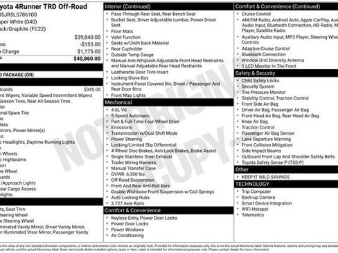 Used 2020 Toyota 4Runner TRD Off-Road AWD/4WD image 4