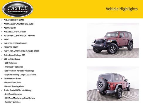 Used 2022 Jeep Wrangler Unlimited Rubicon w/ LED Lighting Group image 3