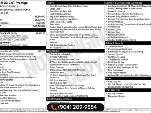 Used 2016 Audi Q3 2.0T Prestige w/ Prestige Package image 41