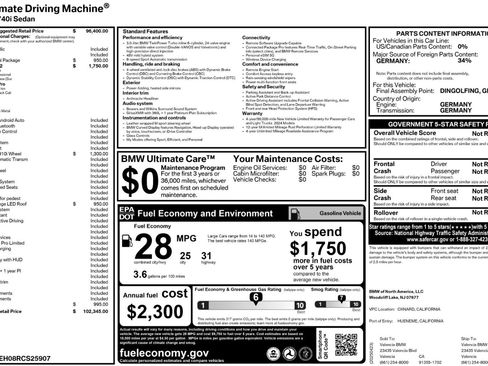 Used 2024 BMW 740i w/ Premium Package 2 image 66