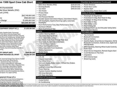 Used 2020 RAM 1500 Sport w/ Level 2 Equipment Goup w/2_L AWD/4WD image 33