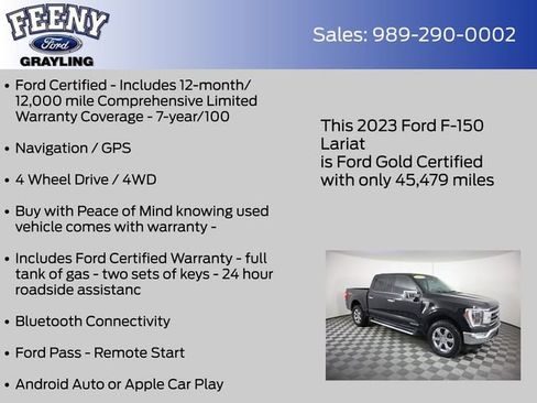 Certified 2023 Ford F150 Lariat w/ Equipment Group 502A High AWD/4WD image 5