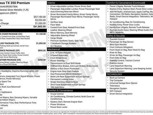 Used 2024 Lexus TX 350 FWD w/ Captains Chair Package image 13
