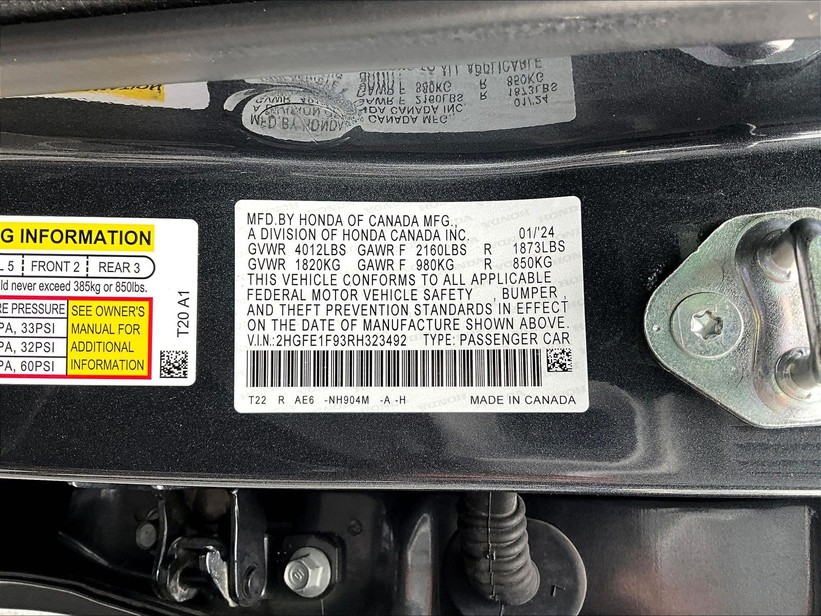 Certified 2024 Honda Civic Touring image 19