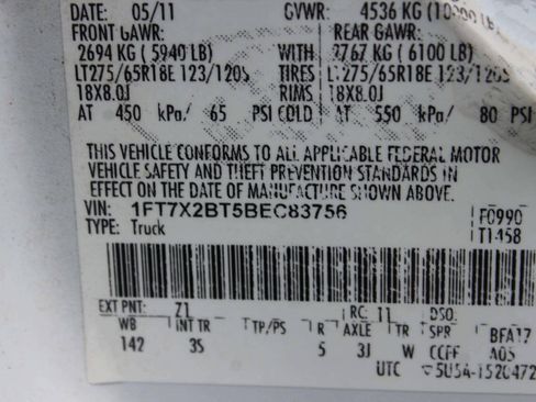 Used 2011 Ford F250 XLT w/ XLT Appearance Pkg AWD/4WD image 9
