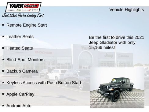 Certified 2021 Jeep Gladiator Overland AWD/4WD image 13