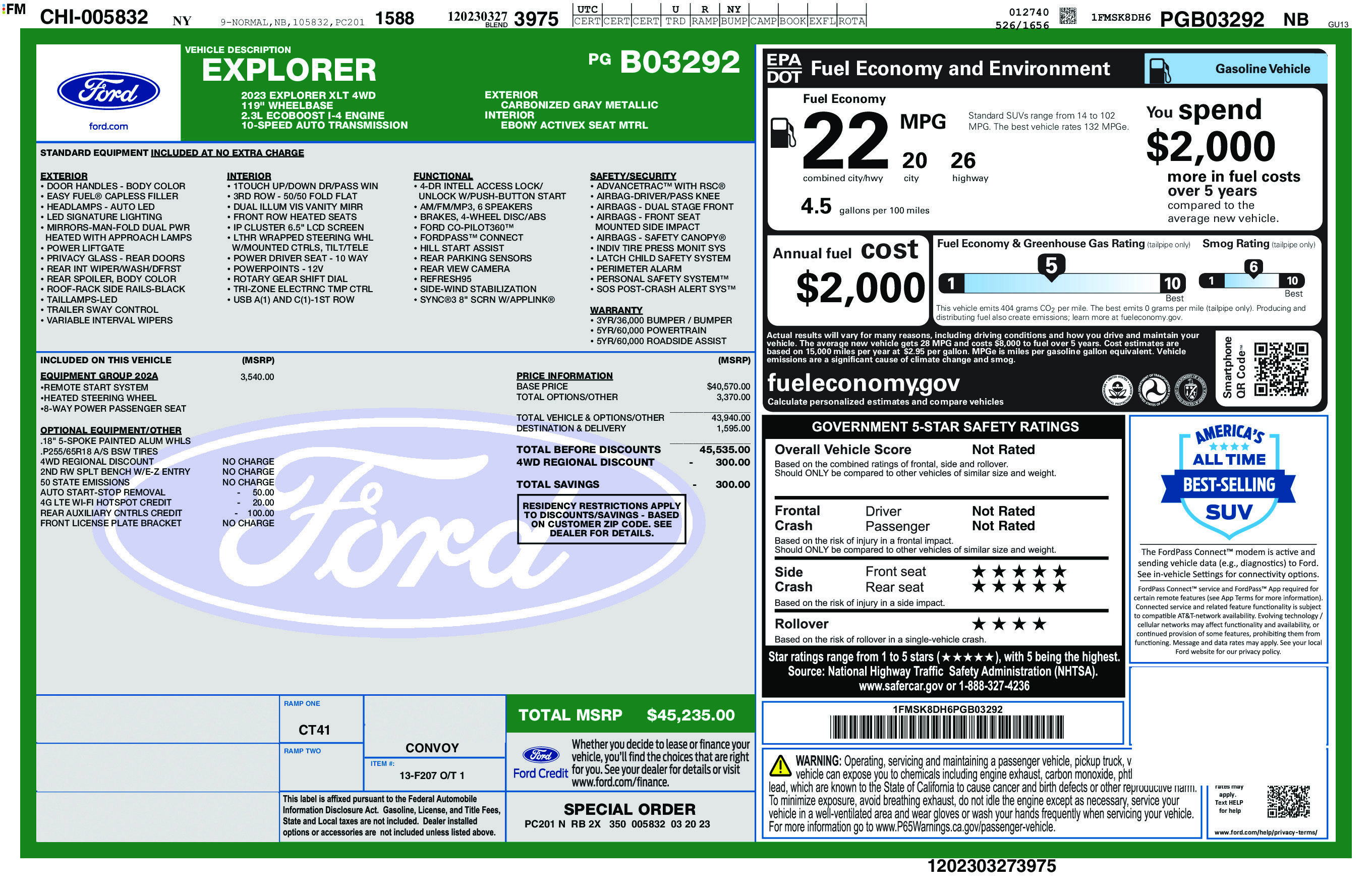 Used 2023 Ford Explorer XLT w/ Equipment Group 202A AWD/4WD image 2