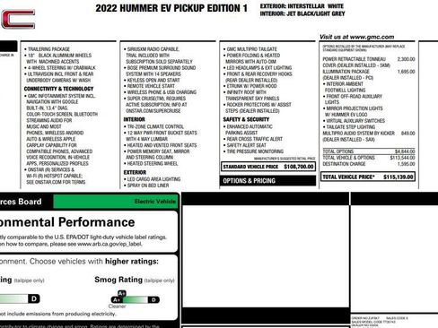 Certified 2022 GMC Hummer EV Edition 1 w/ LPO, Illumination Package image 3