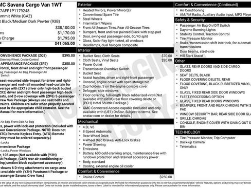 Used 2023 GMC Savana 2500 w/ Driver Convenience Package image 2