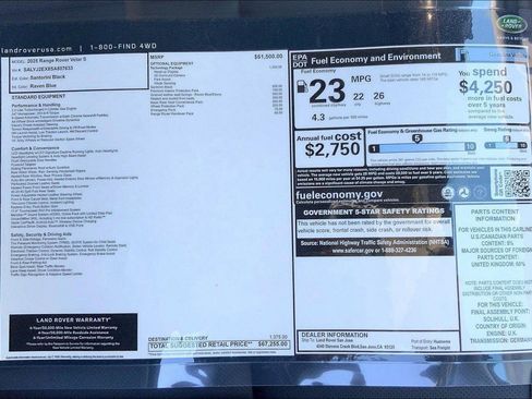 New 2025 Land Rover Range Rover Velar S image 14