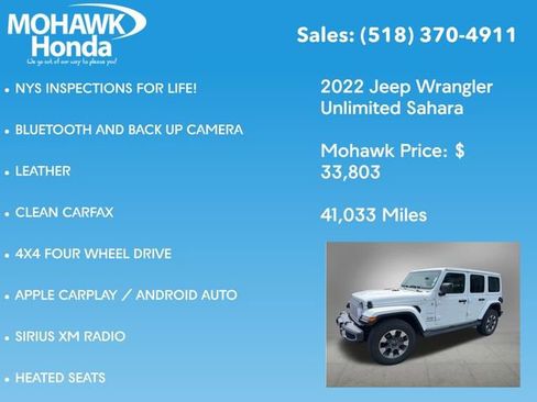 Used 2022 Jeep Wrangler Unlimited Sahara w/ LED Lighting Group AWD/4WD image 3