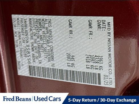 Used 2025 Nissan Altima 2.5 SV w/ SV Special Edition Package image 32