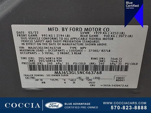 Certified 2022 Ford EcoSport SE w/ SE Convenience Package AWD/4WD image 25