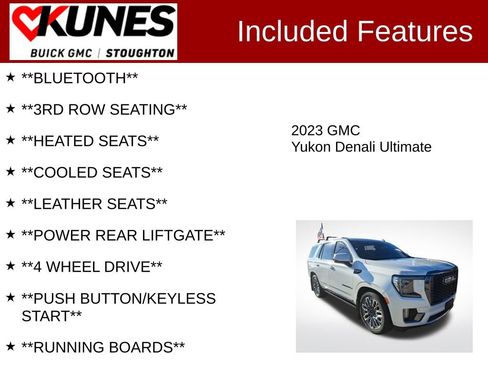 Used 2023 GMC Yukon Denali Ultimate w/ LPO, Floor Liner Package image 3