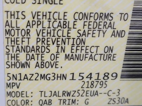 Used 2017 Nissan Murano SL w/ SL Technology Package FWD image 33