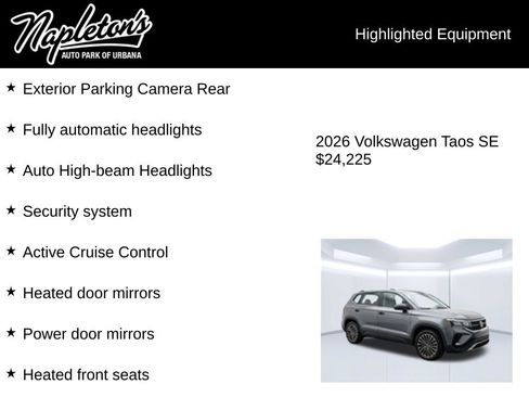 Used 2026 Volkswagen Taos SE FWD image 3