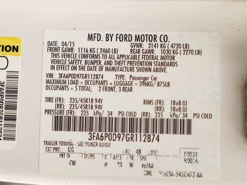 Used 2016 Ford Fusion Titanium AWD/4WD image 35