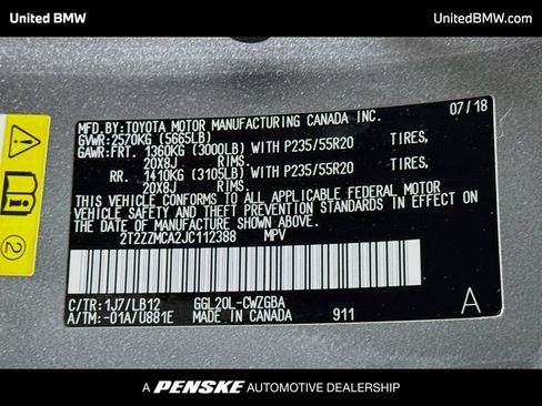 Used 2018 Lexus RX 350 FWD w/ Premium Package image 22