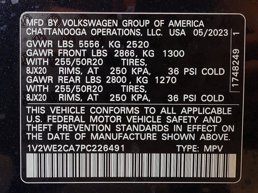 Used 2023 Volkswagen Atlas Cross Sport SE w/ Black Wheel Package FWD image 33