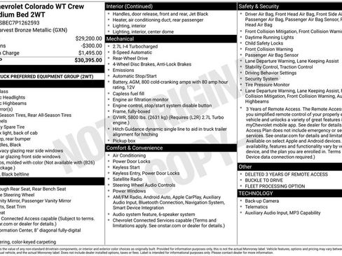 Used 2023 Chevrolet Colorado W/T RWD image 5