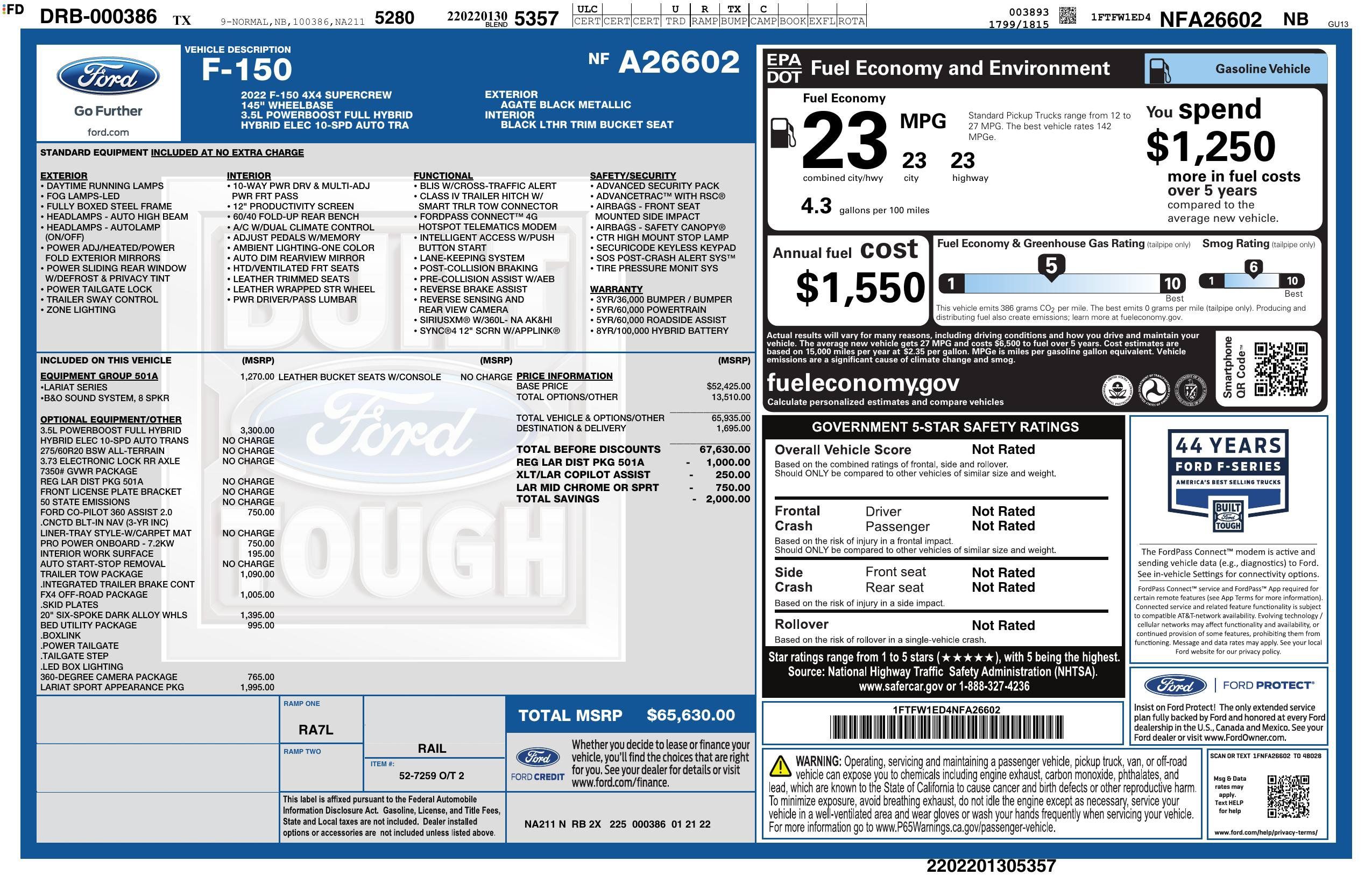 Used 2022 Ford F150 Lariat AWD/4WD image 3