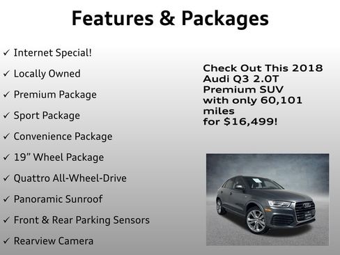 Used 2018 Audi Q3 2.0T Premium w/ Convenience Package image 4
